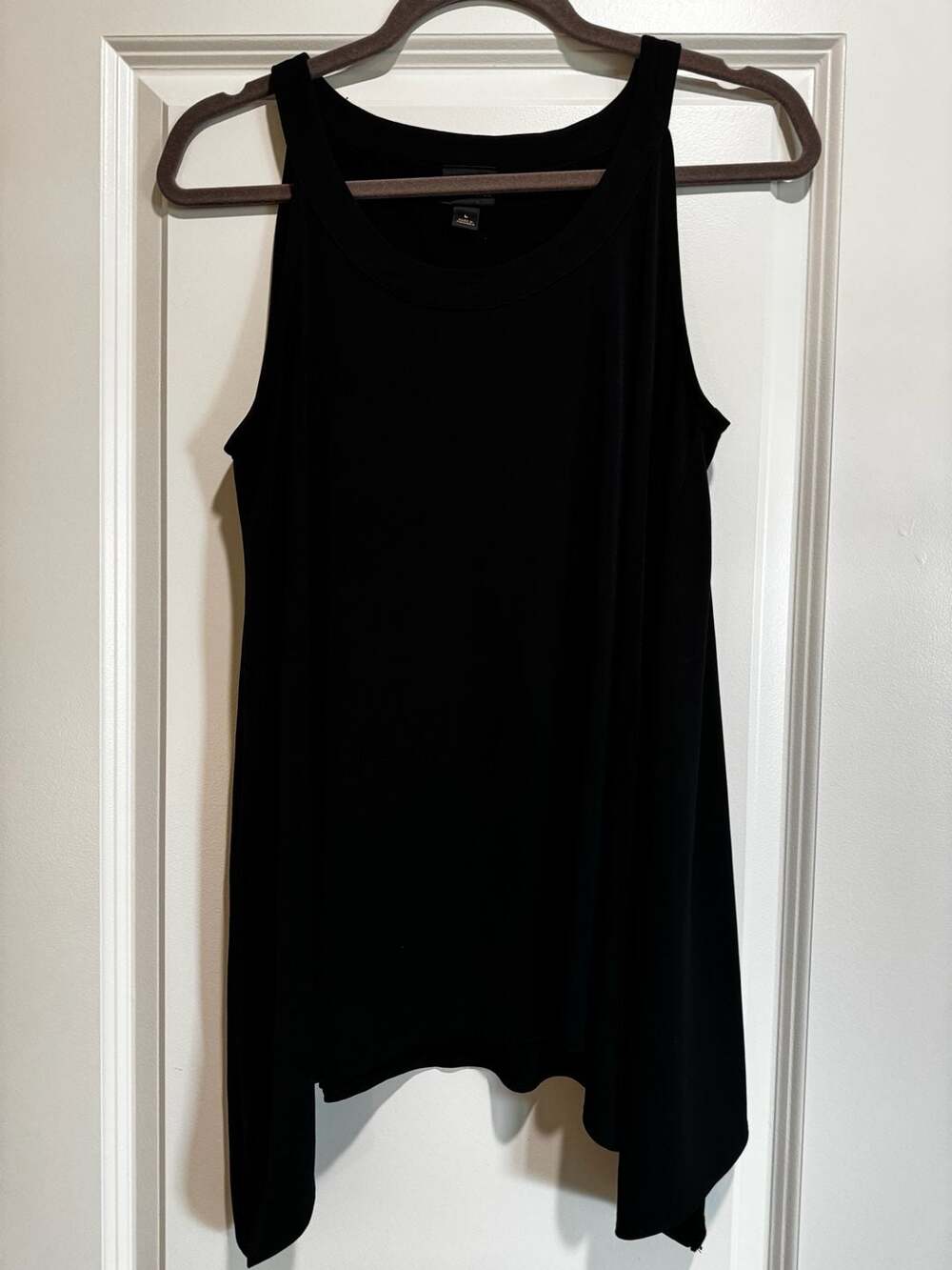 Worthington Black Asymmetric Tank Top Size L
